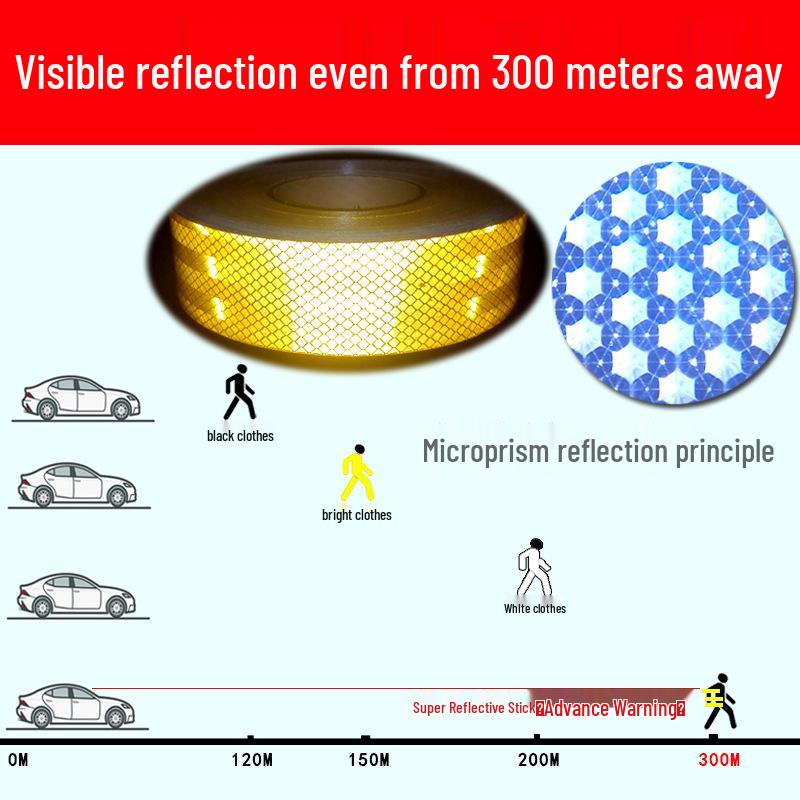 20cm Heavy-Duty Reflective Sticker for Traffic Warning and Anti-Collision