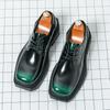 Scarpe di lusso in pelle di alta gamma, senso di alta gamma nel Regno Unito, casual rialzate con suola spessa lucida