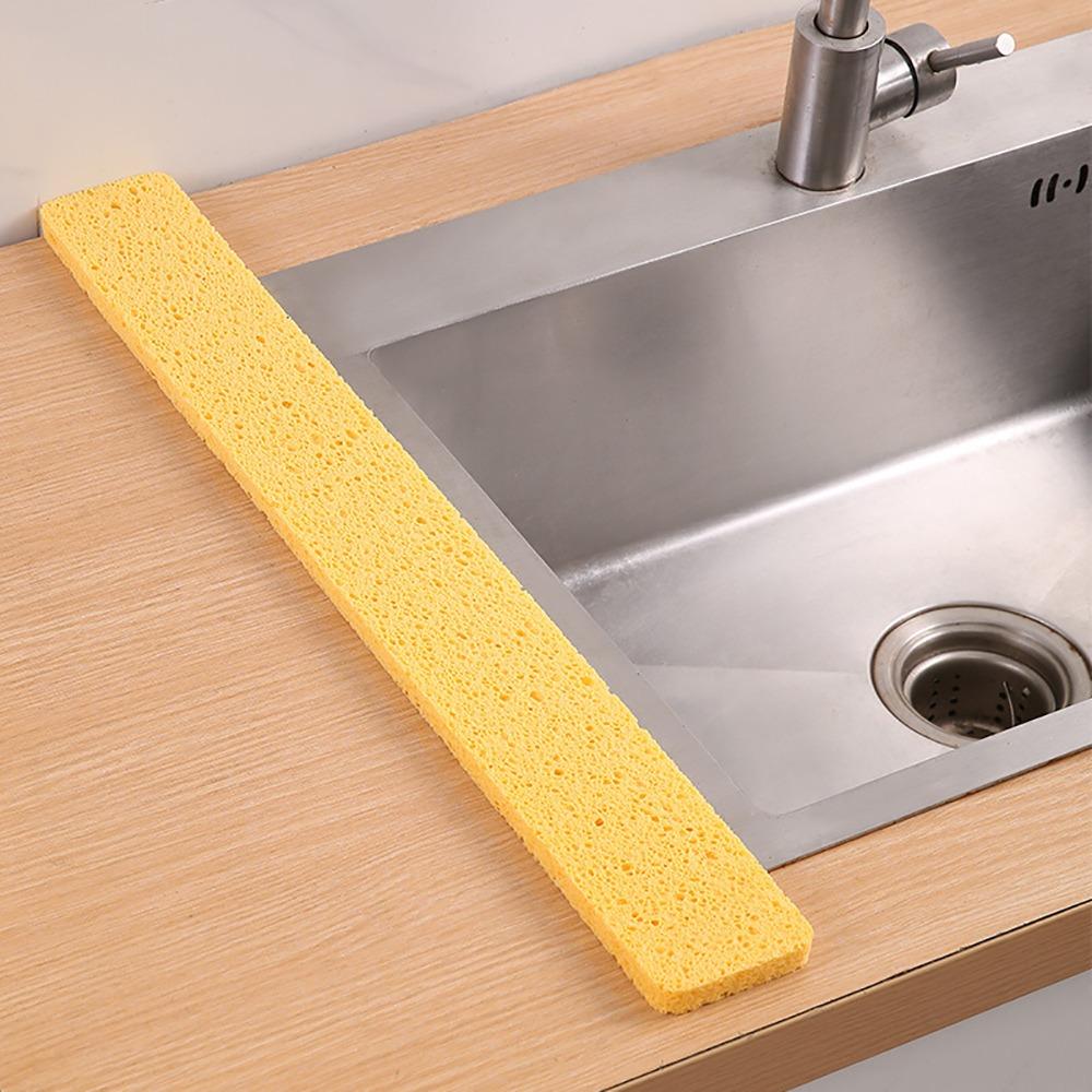 1Pcs Dishwashing Cloth Kitchen Sink Sponge Water Catcher Absorbent Splash Guard Sponge Strip 51cm Long Countertop Protector