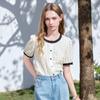 Betu Women's Ruffle Trim Printed Cotton Blouse