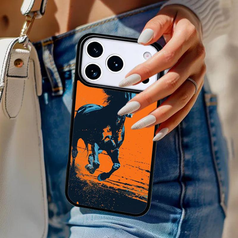 Abstract Horse Phone Case For iPhone 17 Air 14 15 13 12 Max Cover For Apple 14 15 16 16e 11 Pro Max Plus Coque