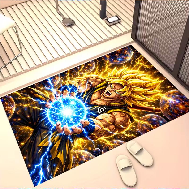 Dragon Ball Print Rug, Washable Floor Carpet, For Entryway Dorm Laundry Room Office Study, Home Decor Birthday Christmas Gift