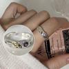 Fashion Colorful Zircon Heart Open Rings for Women Girl Vintage Crystal Star Adjustable Finger Rings Wedding Party Jewelry