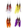 Bohemian Women Indian Feather Beads Tassel Dangle Hook Earrings Jewelry Gift