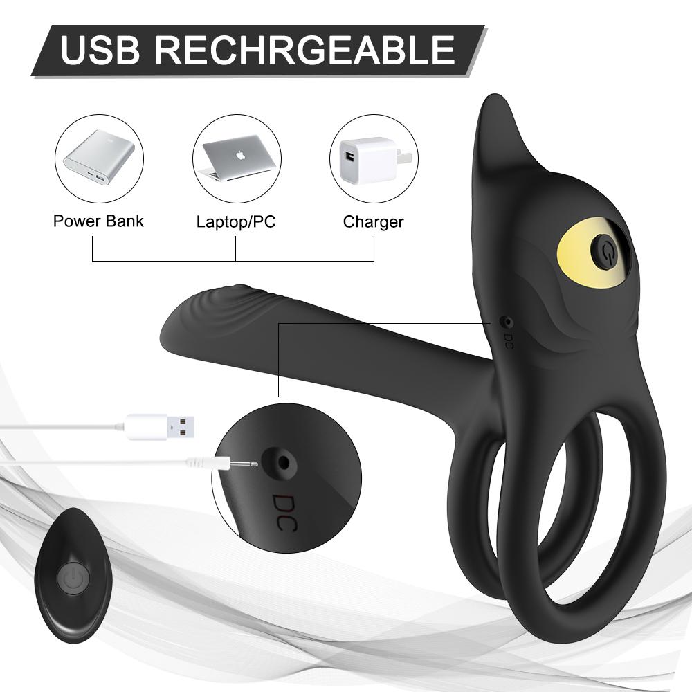 Wireless Remote Cock Penis Rings Vibrator Couple Vibrating Lock Ring Stimulator Sex Toy for Men Delay Ejaculation Penisring