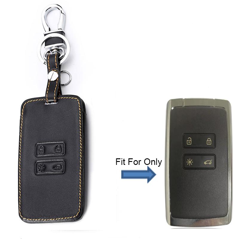 Leather Car Key Case Smart Remote Protector Cover For Dacia Duster Sandero Stepway Renault Scenic Kadjar Captur Talisman Koleos