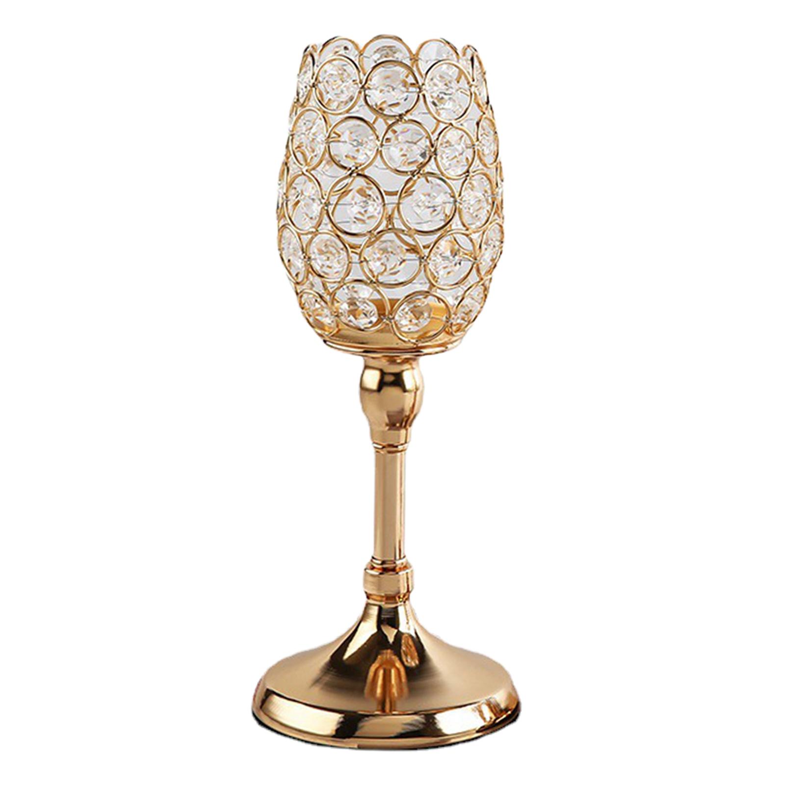 Candlestick Tea Light Holders Cup Crystal Candelabra Dinner Table Candle Holder S