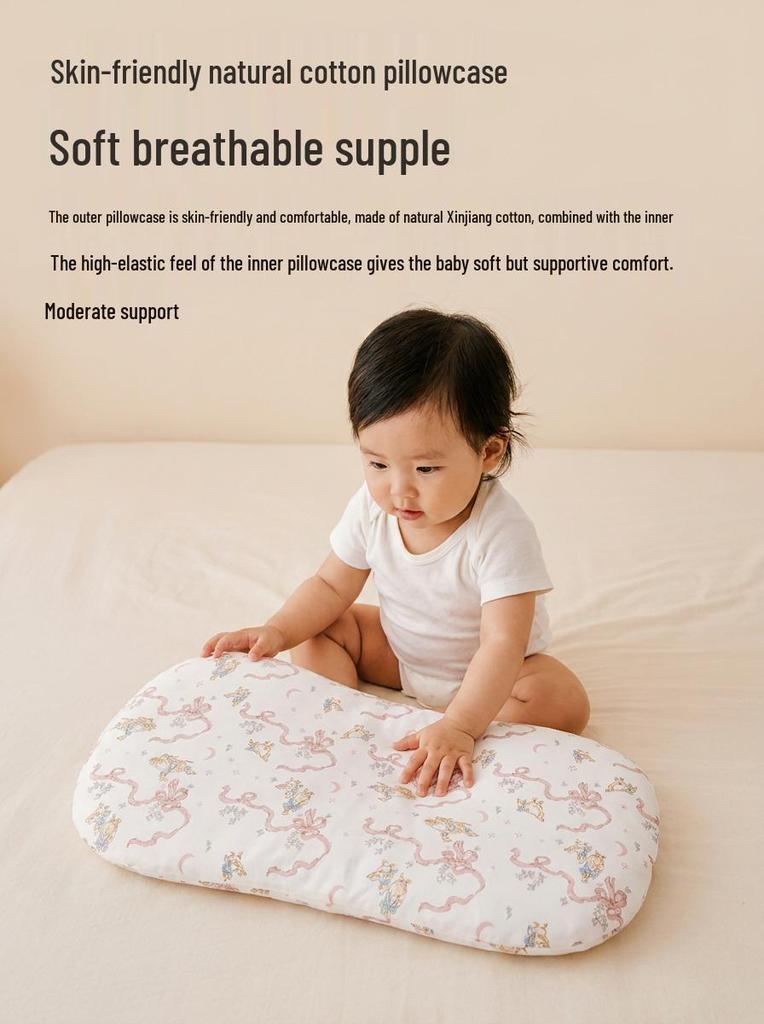 He'erte Adjustable Baby Silicone Pillow - Universal All-Season Children's Pillow with Three Thickness Options