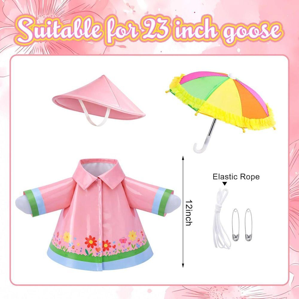 Raincoat Style Lawn Goose Costume Porch Design Garden Decoration Outfit Patio Decoration