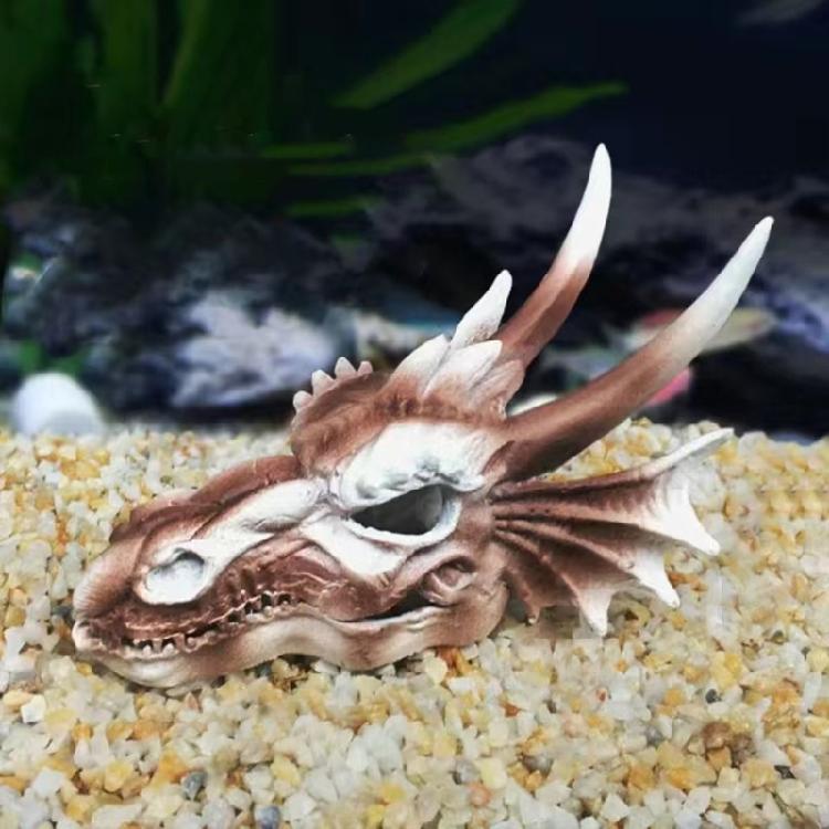 Realistic Dinosaur Skull Landscape Hideaways House Fish Shrimp Aquarium Decors