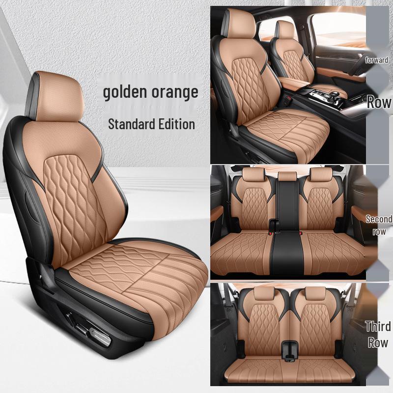 BYD Tang DM Full Leather Car Seat Cushion - Universal, All-Season, Seven-Seat Compatibility