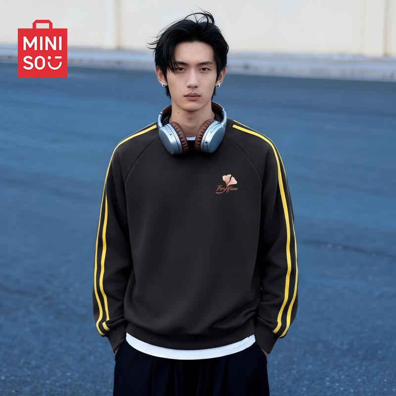 MINISO Men s American High Street Crewneck Sweatshirt 2XL