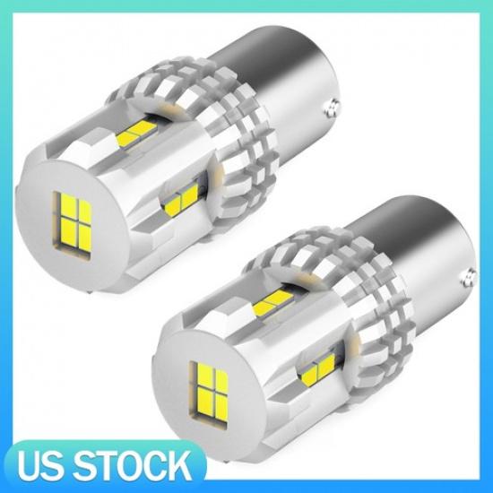 2 шт. 1156 7506 BA15S Светодиодные Белые Лампочки Заднего Хода, Бокового Габаритного Освещения Plug & Play