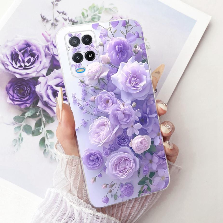 For Oppo A54 4G Case CPH2239 Luxury Butterfly Painted Cover Soft Silicone Phone Case For Oppo A54 5G A 54 s OppoA54s Fundas Bags