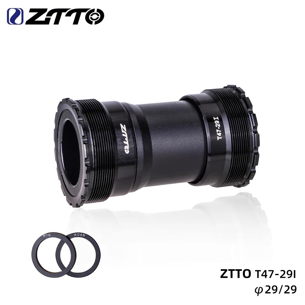 ZTTO Bicycle T47 Bottom Bracket 24 Crankset Dub 29 30mm Sealed Bearing Thread 47 68 73mm Shell 28.99mm Spline Axis MTB Road Bike