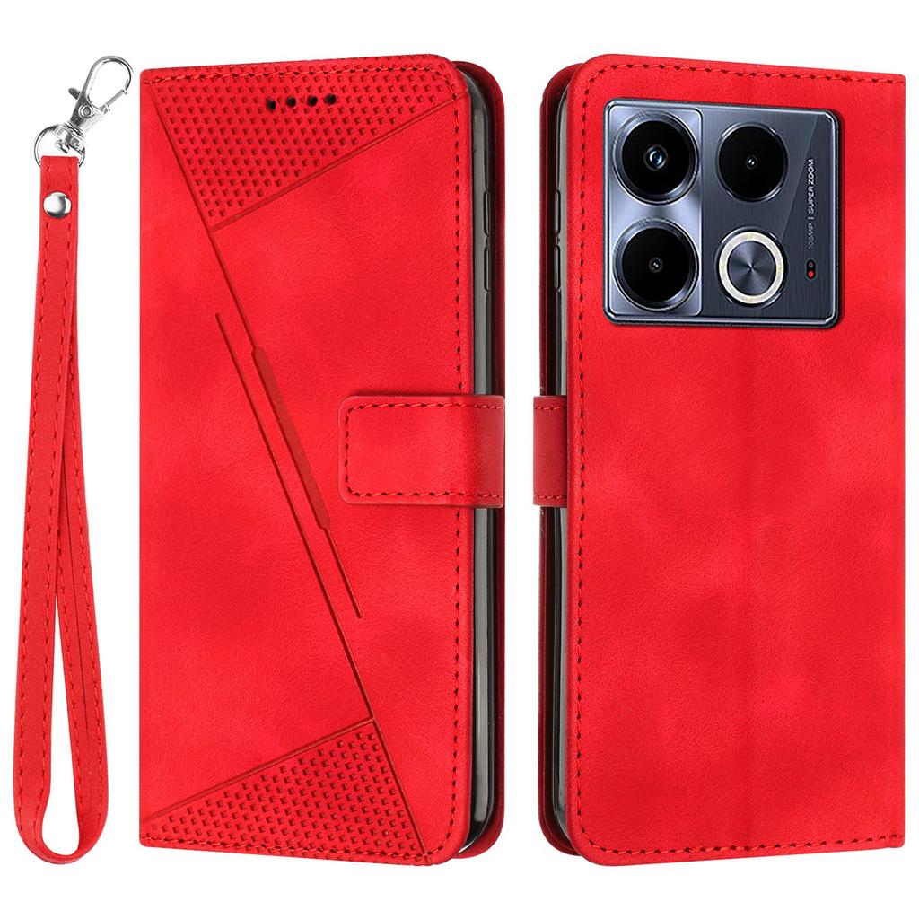 For Infinix Note 40 Anti-Scratch Leather Phone Shell Triangle Imprinted PU Leather Wallet Phone Case