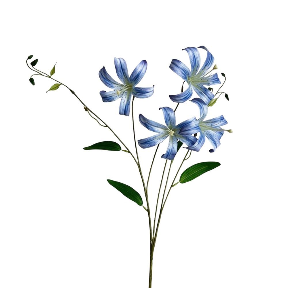4 Heads Artificial Lilis DIY Flower Floral Arrangement Simulation Flowers Multicolor Realistic Wedding Bouquet Home Decoration