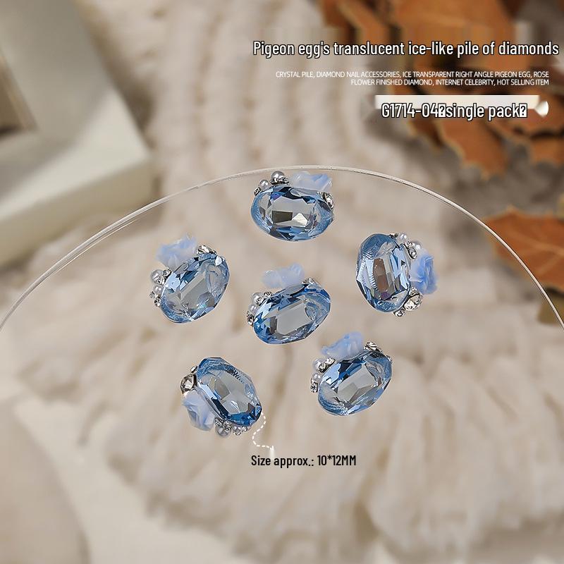 Transparente Strass Stapelbare Nail Art Dekorationen – Kristall Eis Bonbon Design