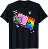 T-shirt d'été en pur coton Amusant et mignon Top créatif Hiphop Y2k Rétro Imprimé Manches courtes Tenue décontractée Unisexe et Unisexe