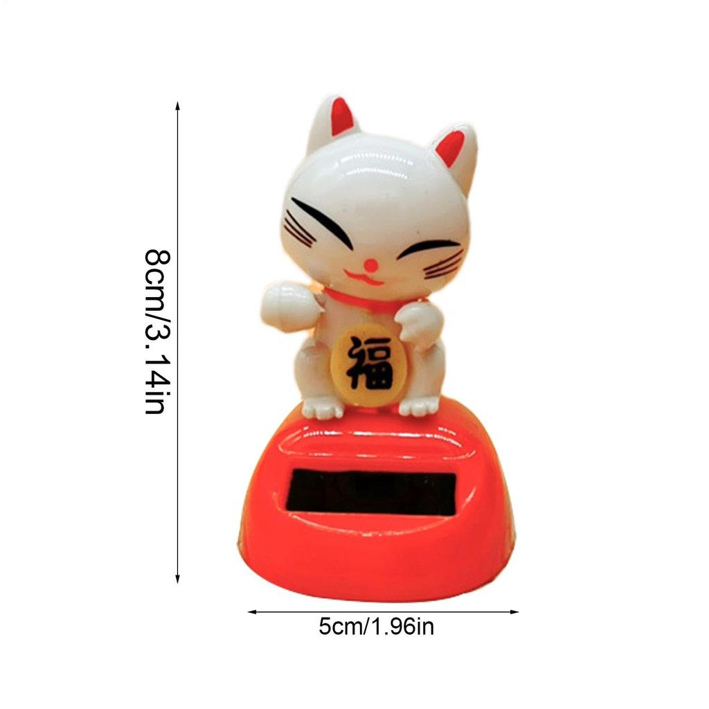 Swinging Cat Figurine Ornaments, Shaking Head Cat For Car, Dashboard Dancing Toy, Bobblehead, 1.97x3.15