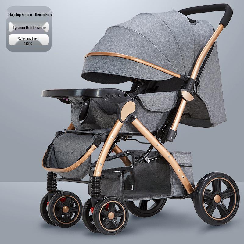 

Легкая складная коляска для младенцев и малышей с откидной спинкой и высокой посадкой