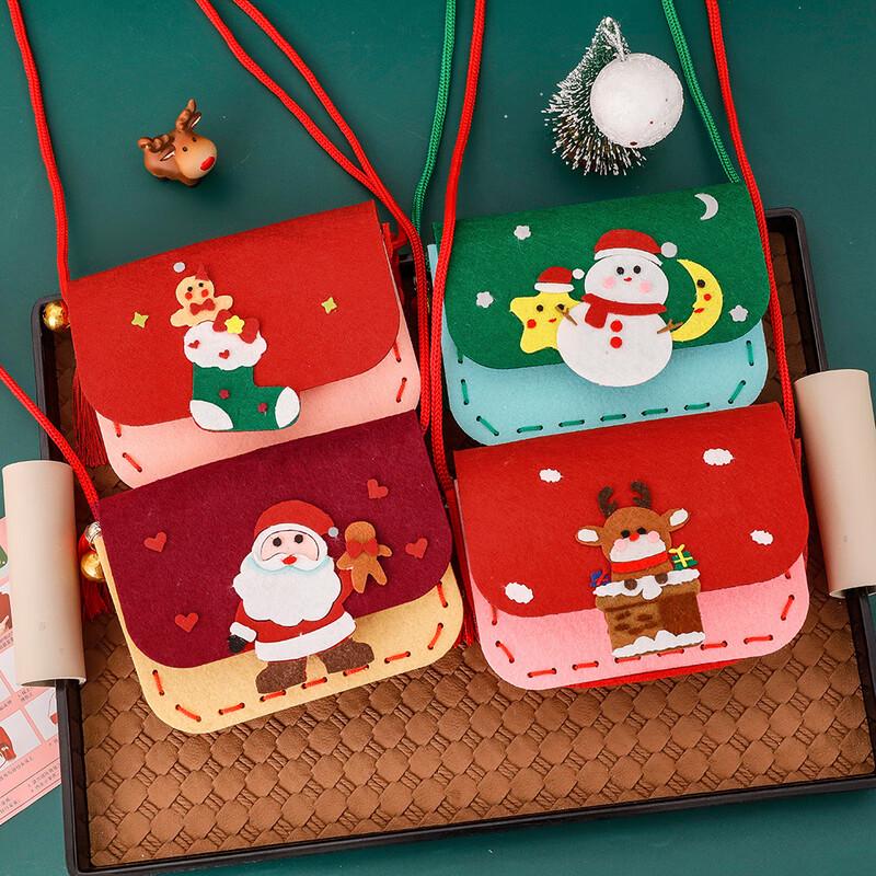 Kids' DIY Christmas Non-Woven Crossbody Bag