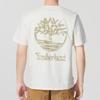 Timberland Letter Print Crew Neck Short Sleeve T-Shirt Unisex Tops White A6QGSCM9