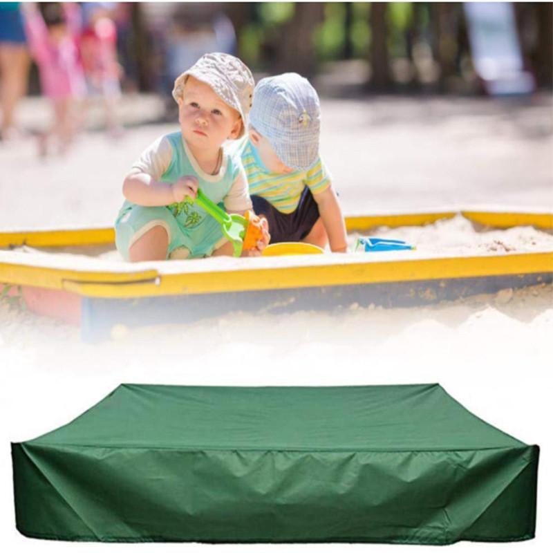 Copertura Quadrata da Giardino Resistente per Sabbiera Verde per Bambini Impermeabile Antipolvere