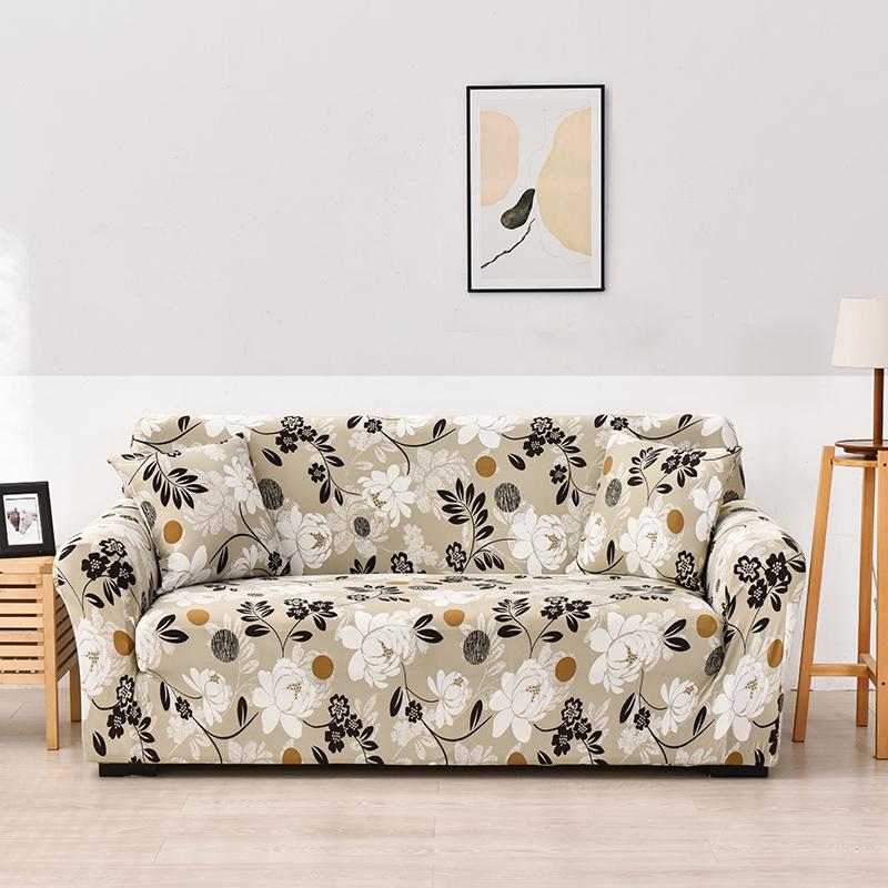 Floral Printed Elastic Sofa Cover for Living Room Chair Cover Protector Purchase Two Separate Covers to Your Whole L-shaped Sofa