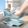 Extra Large Plastic Kitchen Dish Rack with Drainage