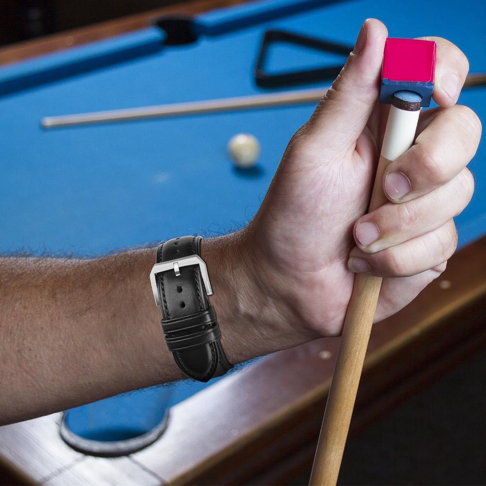 Correa de reloj de cuero de moda para mujer y hombre, marrón y negro, 24 mm, 18 mm, 20 mm y 22 mm, accesorios para reloj