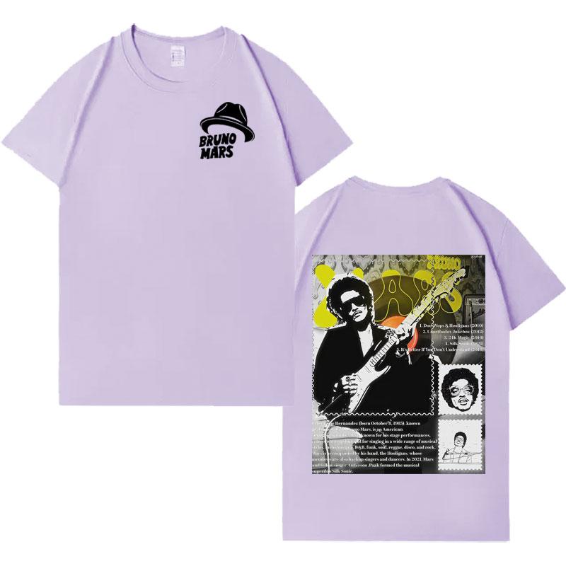 Singer Bruno Mars Trendy Manga GraphicT Shirts Mens Harajuku T Shirt Casual Summer Aesthetic Humor Crewneck Tee Shirt Teenagers