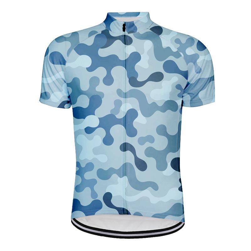

Team Custom Thin Quick-Dry Short Sleeve Cycling Jersey & Road Cycling Pants Set for Spring/Summer M небо синє кольору