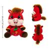 Cartoon Plush Chinese Horse Mascot Stuffed Animal 20cm Plush Doll New Year Blessing Souvenir Gift