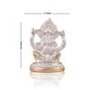 Silver And White Ganesh Idol For Car Dashboard Small Ganesha Murti Ganpati Idol For Home Decor Puja Lord Ganesh Statue