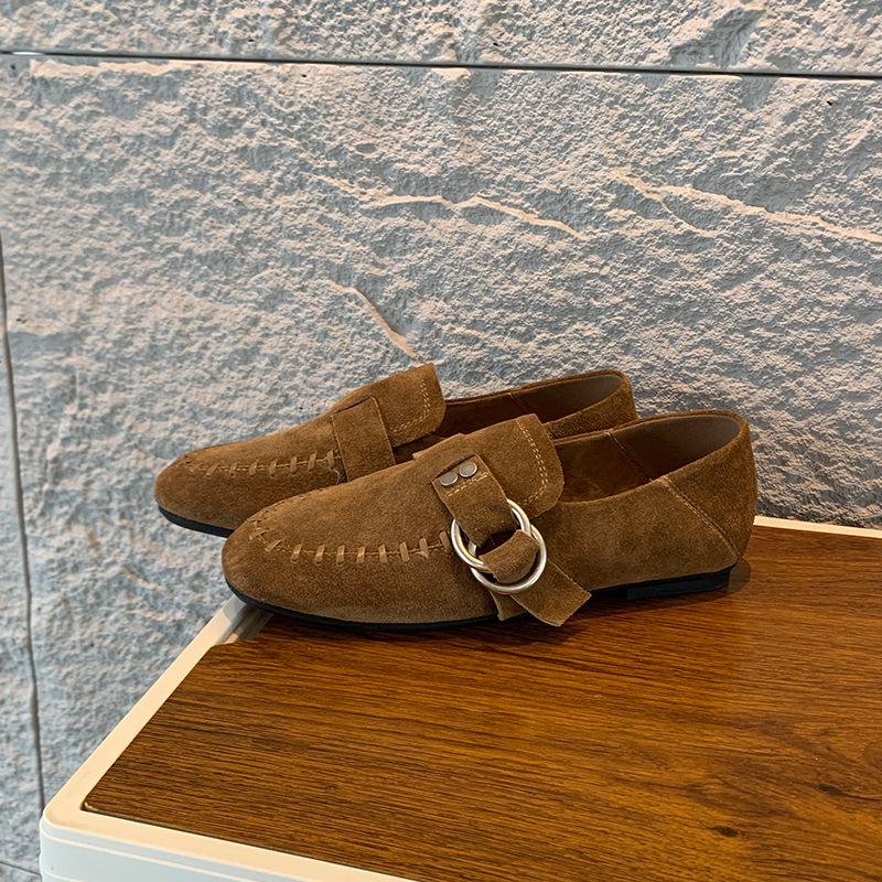 The first layer of sheepskin insoles is worn twice for women's autumn new high-end leather single shoes, not tired feet women's shoes