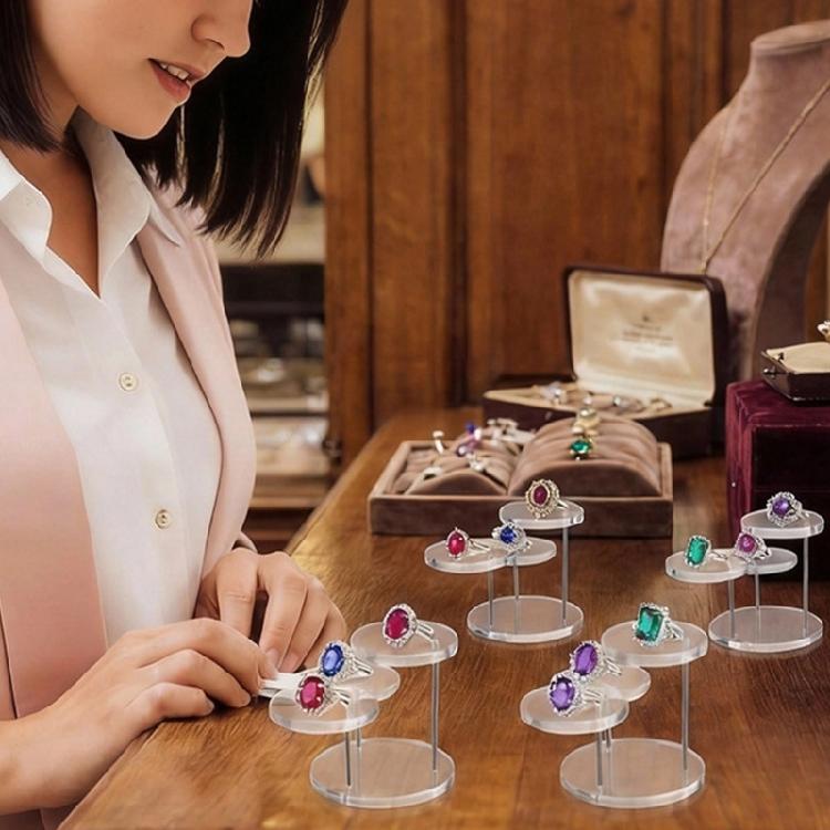 Contemporary Acrylic Jewelry Display Tower Multi Layer Jewelry Organizers For Necklaces Bracelets And More