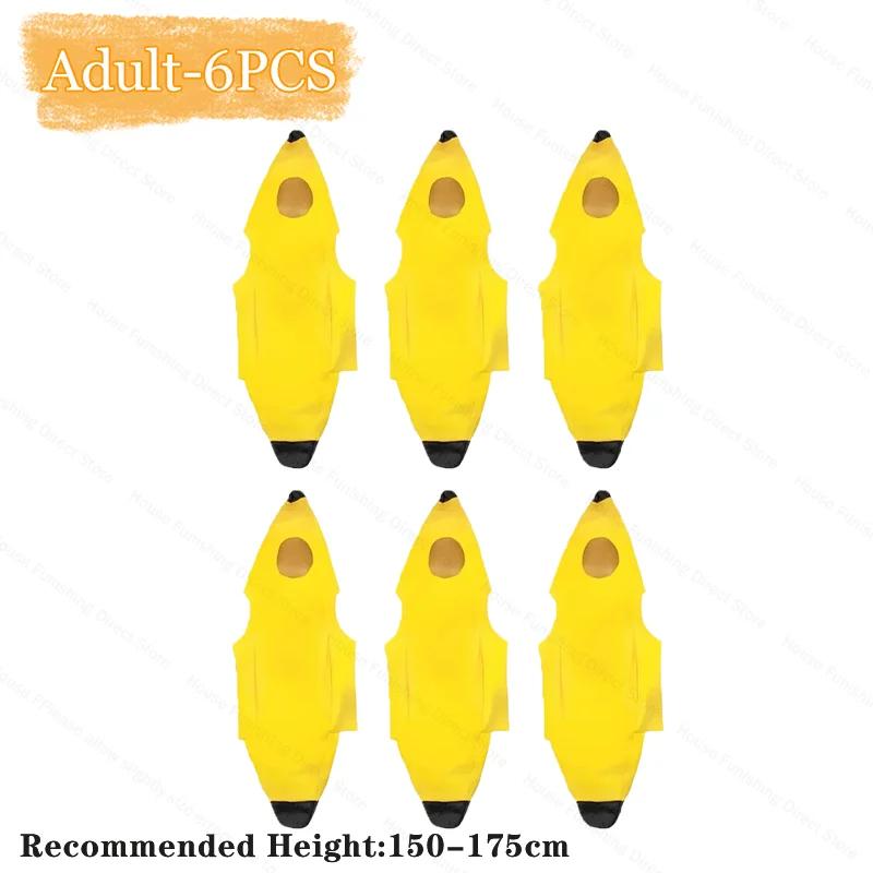 Child/Adult Unisex Funny Banana Costume Yellow Costume Light Halloween Fruit Fancy Party Holiday Dance Dress Costume Decorations