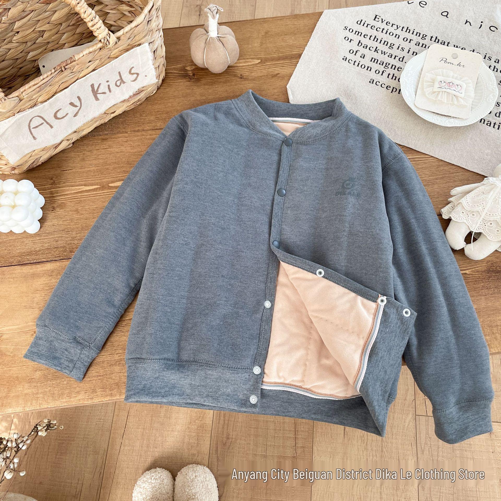 

Новая куртка и пальто с хлопковым утеплителем – Теплая школьная форма для детей постарше, учеников начальной и средней школы 100 (Height 90-100cm) светло-серый