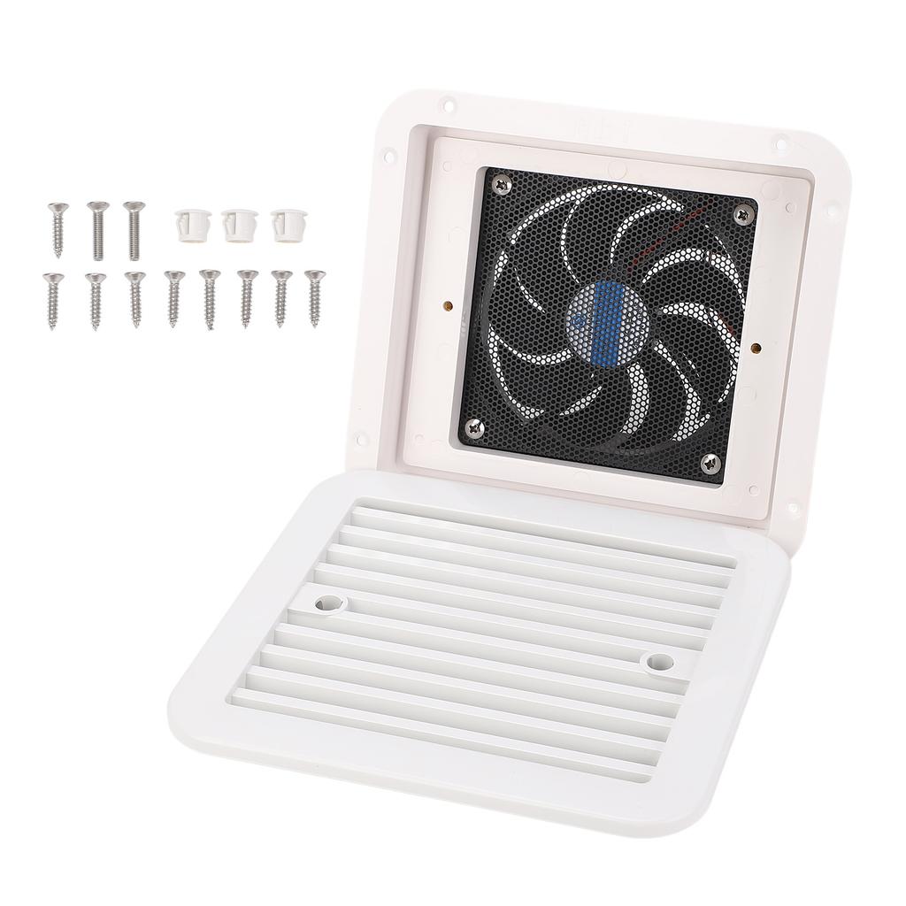 205x185mm 12V RV Side Vent Fan Single Way 3.6W Side Air Outlet Ventilation Exhaust Fan for Caravan Motorhome