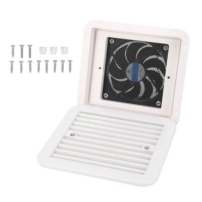 205x185mm 12V boční větrací ventilátor pro obytný vůz, jednosměrný, 3,6W, boční výstup vzduchu, ventilační odvětrávací ventilátor pro karavan, obytný automobil