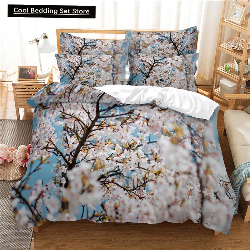 Elegant Flowers Bedding Set Duvet Cover Set 3d Bedding Digital Printing Queen Size Polyester Bedding Set Fashion Design Colorful