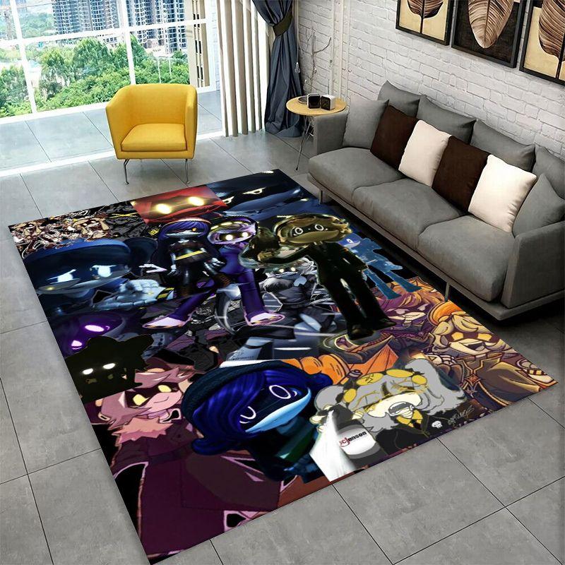 Cartoon Murder Drones Uzi V Robot Carpet Rug for Bedroom Living Room Sofa Playroom Doormat Home Decor,Kid Area Rug Non-slip