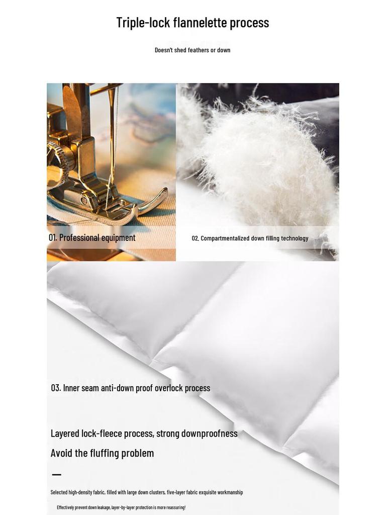 XueZhongFei Men's Winter Straight-Leg Down Pants