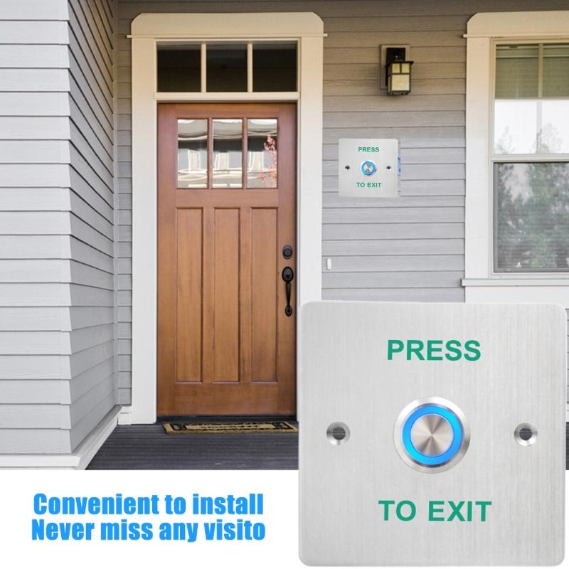 Waterproofed Stainless Steel Round Doorbells Exit Push Button For Outdoor Use In Garden Garages And High Moisture Areas