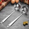 Sandblasted Stainless Steel Flower Pattern Large Slotted Hot Pot Soup Ladle