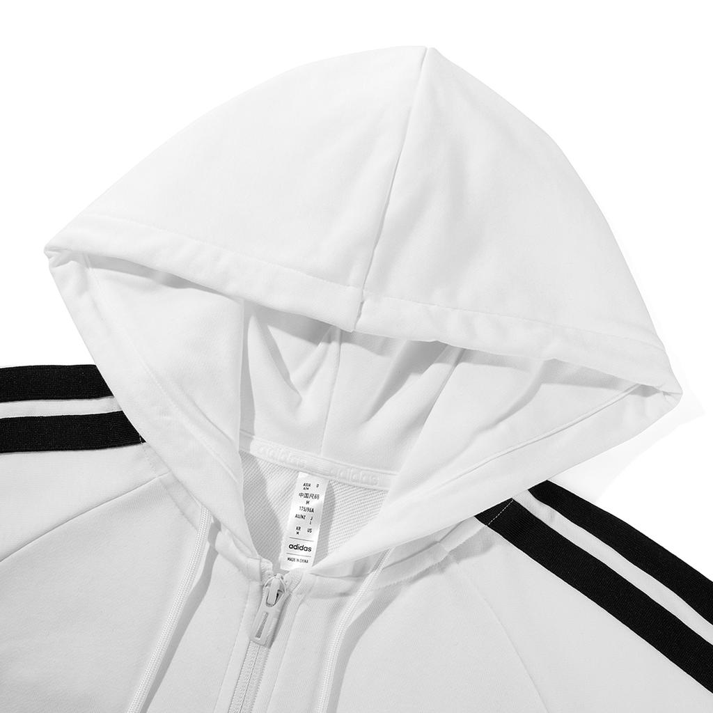 Adidas Fashion Comfortable Soft Striped Hooded Jacket Unisex Jacket White KA2578