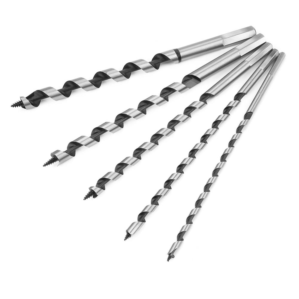 5pcs Hex Shank Fast Cut Auger Bit Hardened Alloy Steel Wood Drill Bit Set Planting Hole Drilling