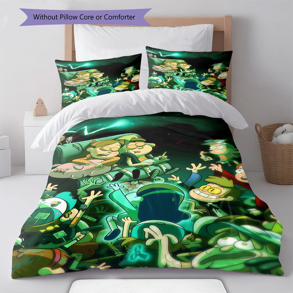 

Cute Gravity Falls RugPattern Bedding Quilt Set Quilt Cover Pillowcase Home Decoration Birthday Gift (1 * duvet cover + 2 * pillowcase, without core) 135x200cm