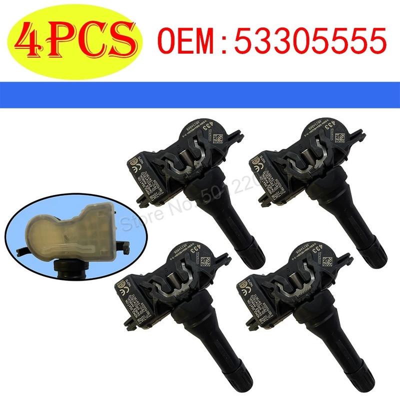 

For 2017-2024 JEEP COMPASS 2018 TPMS Sensor Tire Pressure Monitor Sensor 53305555 433MHz 4 PCS